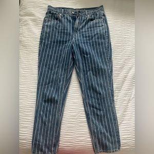 American Eagle Women’s Pinstripe Mom Jeans Size 4